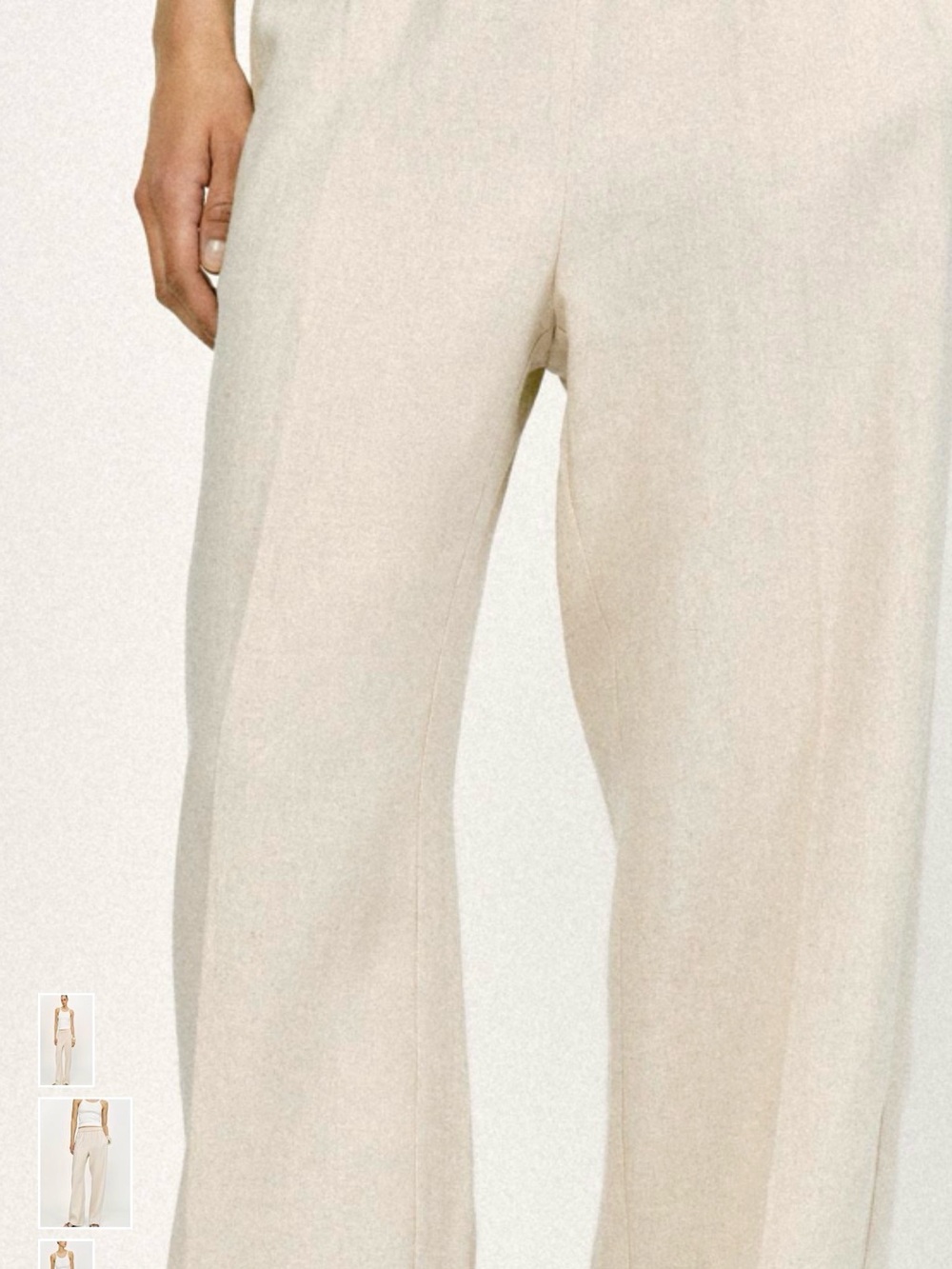 Zara Linen Straight Leg Pants - NEW WITH TAGS - Picture 2 of 7